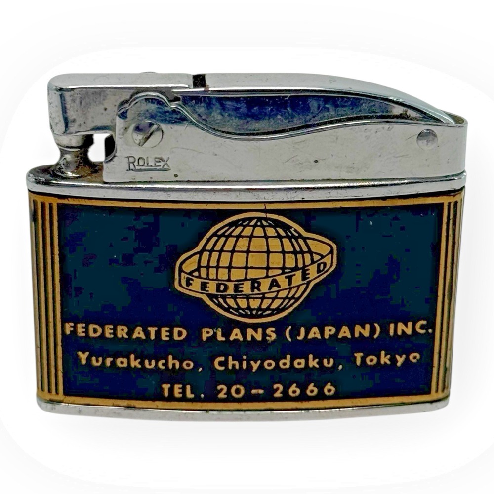 Vintage Occupation Era Rolex Japan Advertising Lighter Federated Plans UNTESTED
